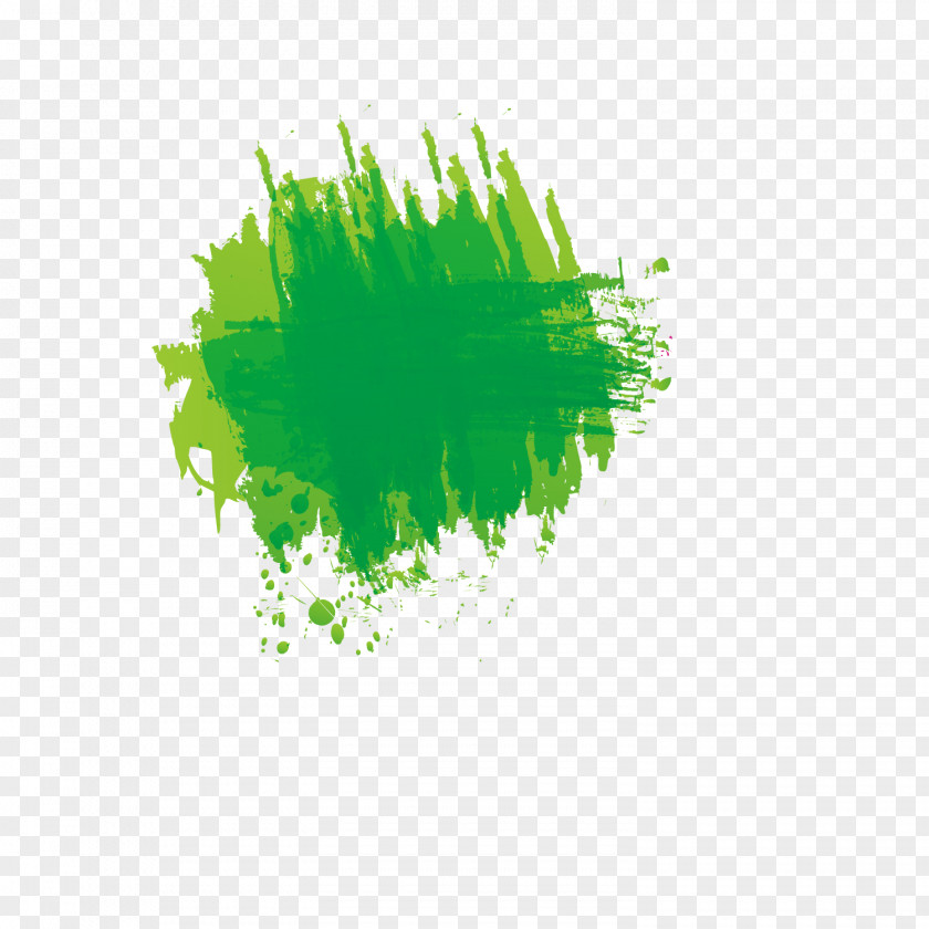 Green Abstract Painting Ink Graffiti Color PNG