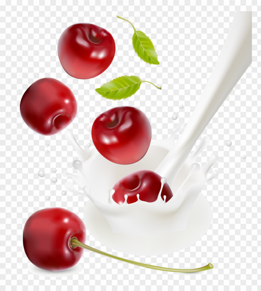 Milk Sweet Cherry Fruit PNG