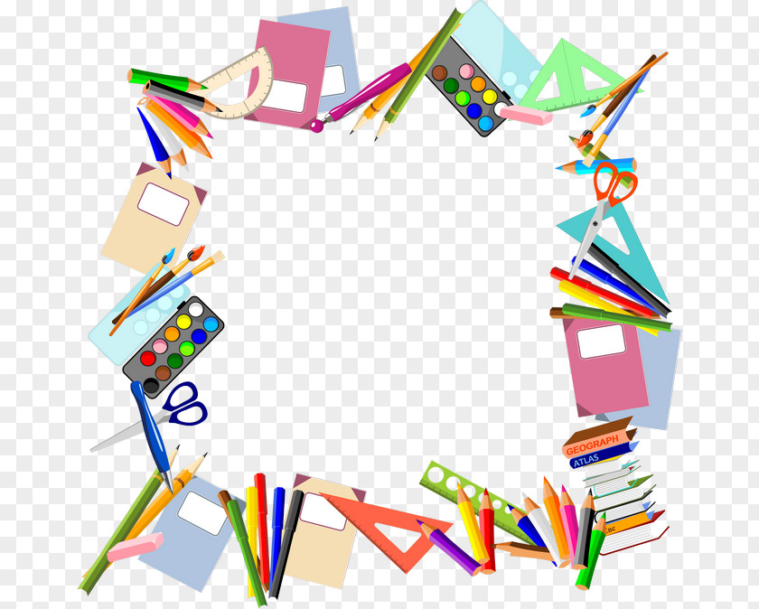 School Drawing Frame Clip Art PNG