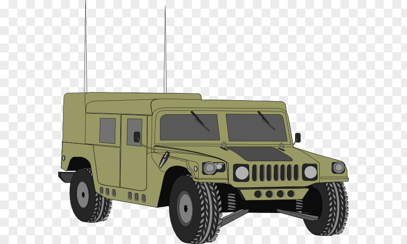 Cartoon Car Jeep Humvee Military Vehicle Clip Art PNG