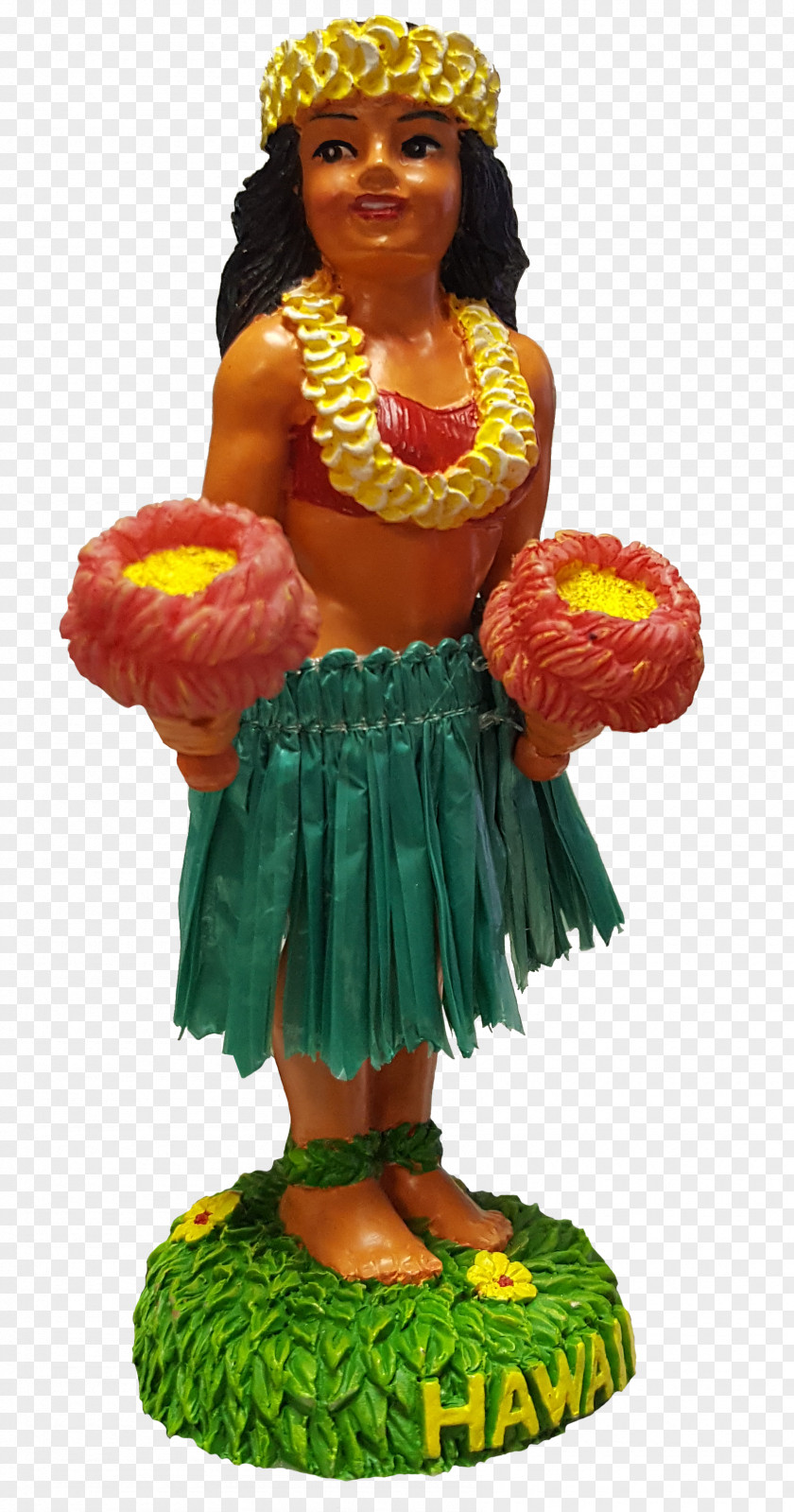 Doll Hula Figurine Bobblehead Dashboard PNG