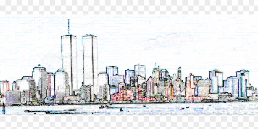 New York City Skyline Silhouette Petronas Towers One World Trade Center Willis Tower PNG