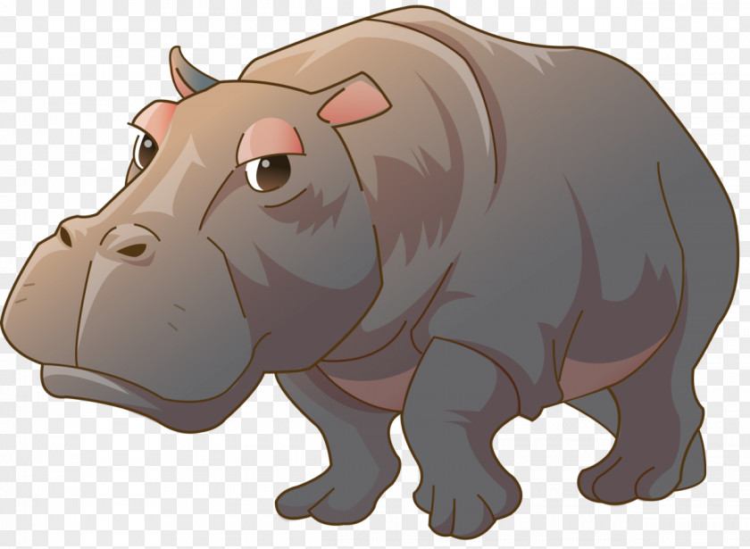 Hippo Hippopotamus Painting Kinder Happy PNG