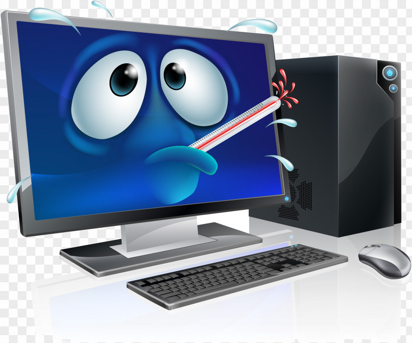 Sick Laptop Desktop Computers Computer Virus Clip Art PNG