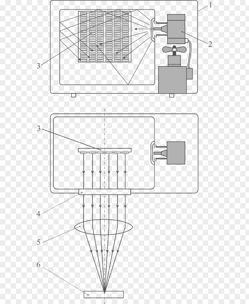 Terahertz Radiation Technical Drawing PNG