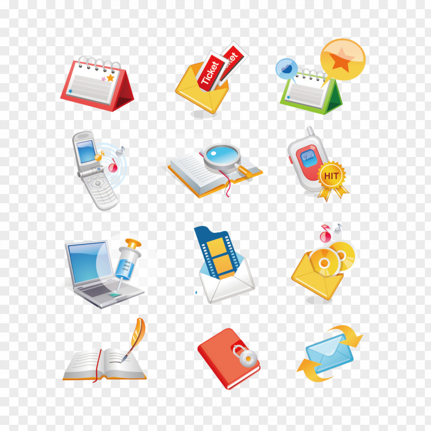 Vector Phone And Book Communication Email Symbol Icon PNG