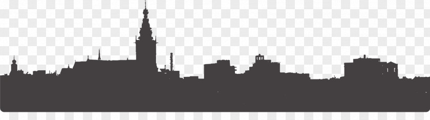 Black And White Cityscape Skyline Silhouette Downtown Los Angeles Spire PNG