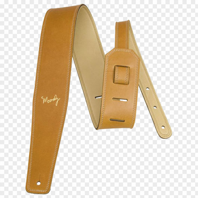 Camel Leather Strap Electric Guitar Belt PNG