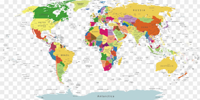 Creative World Map Globe PNG