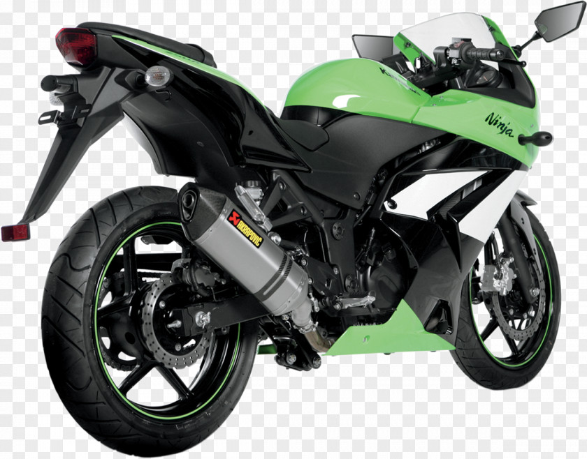 Motorcycle Exhaust System Kawasaki Ninja 250R Akrapovič Motorcycles PNG