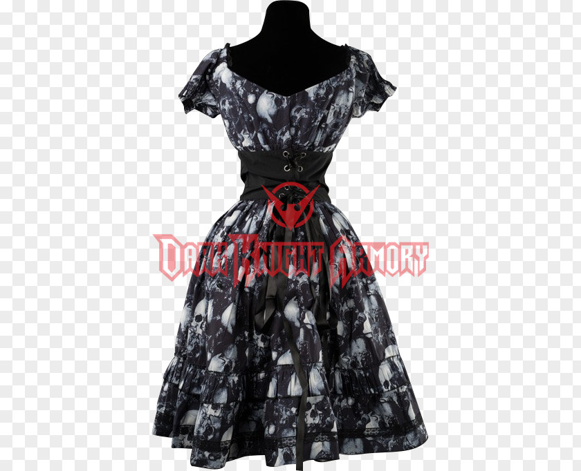 Skull Print Cocktail Dress Clothing Evening Gown Little Black PNG