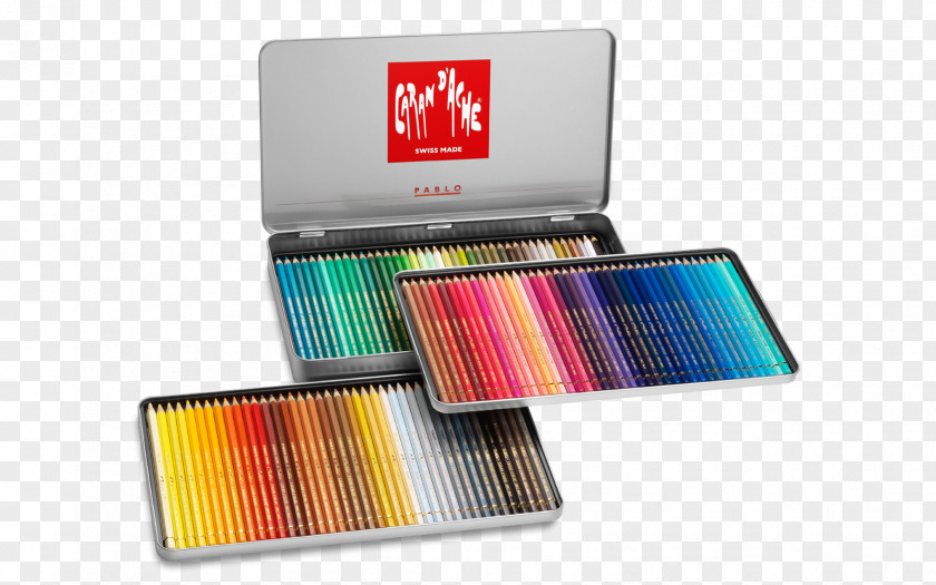 Tin Box Caran D'Ache Colored Pencil Lightfastness PNG