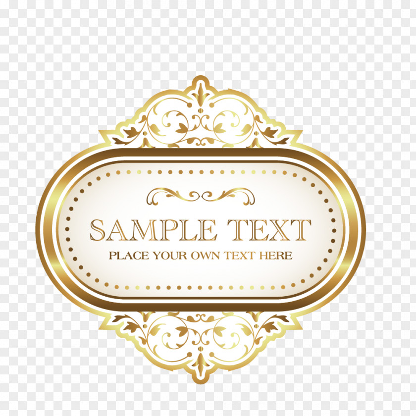 England High-grade Gold Pattern Border Icon PNG