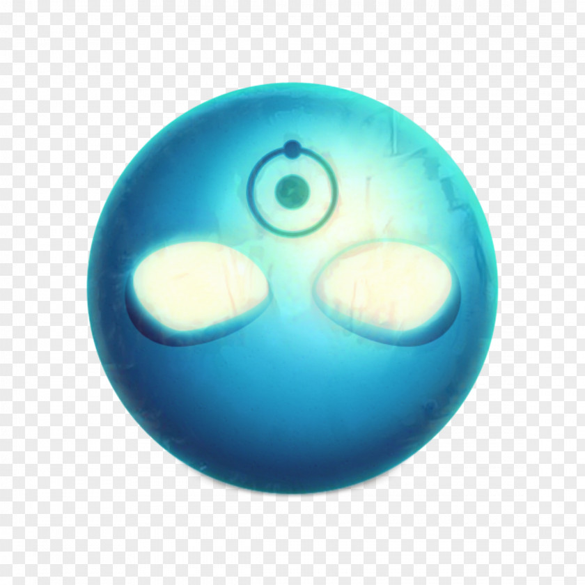 Smile Ball Closeup Turquoise PNG