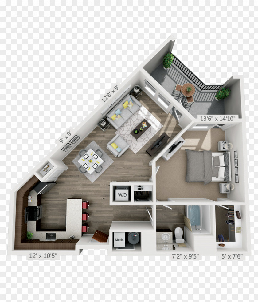 Apartment 4th West Apartments Floor Plan PNG