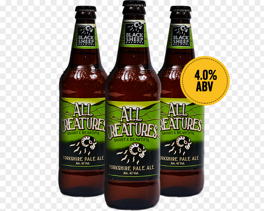 Beer Pale Ale Bottle Black Sheep Brewery PNG