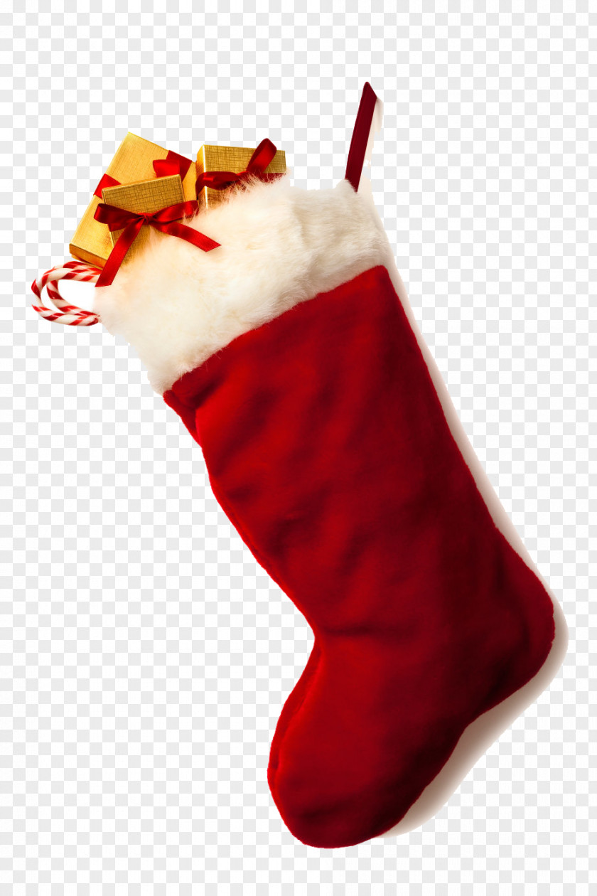 Christmas Stocking Clipart Santa Claus Candy Cane PNG