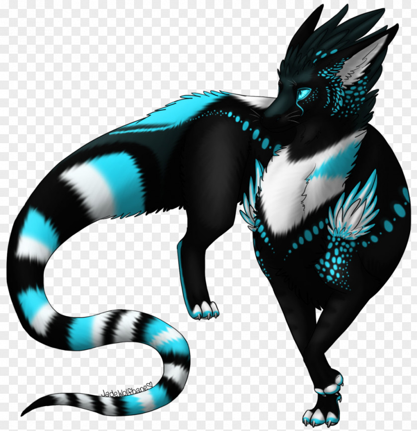 Cyan Turquoise Teal Dragon PNG