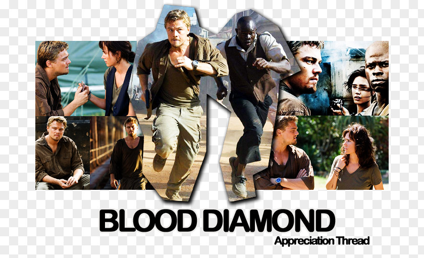 Leonardo Dicaprio Blood Diamond Film Television Poster PNG