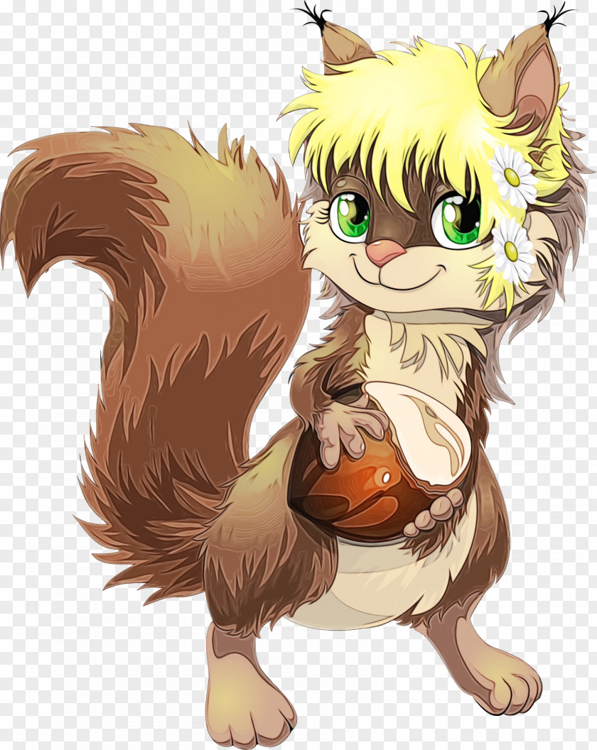 Cartoon Tail Squirrel Drawing Animation PNG