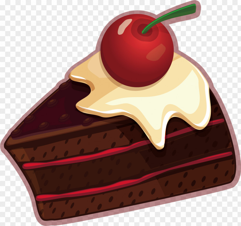 Chocolate Cake Vector Torte Strawberry Cream PNG