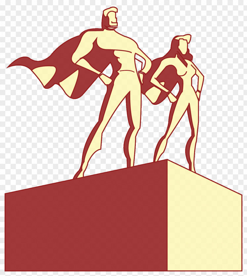 Line Superhero Clip Art PNG