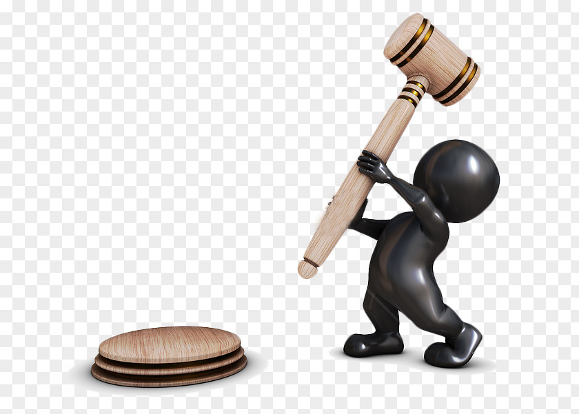 The Little Black Man Raised Auction Hammer Gavel Royalty-free Stock Photography Bidding PNG
