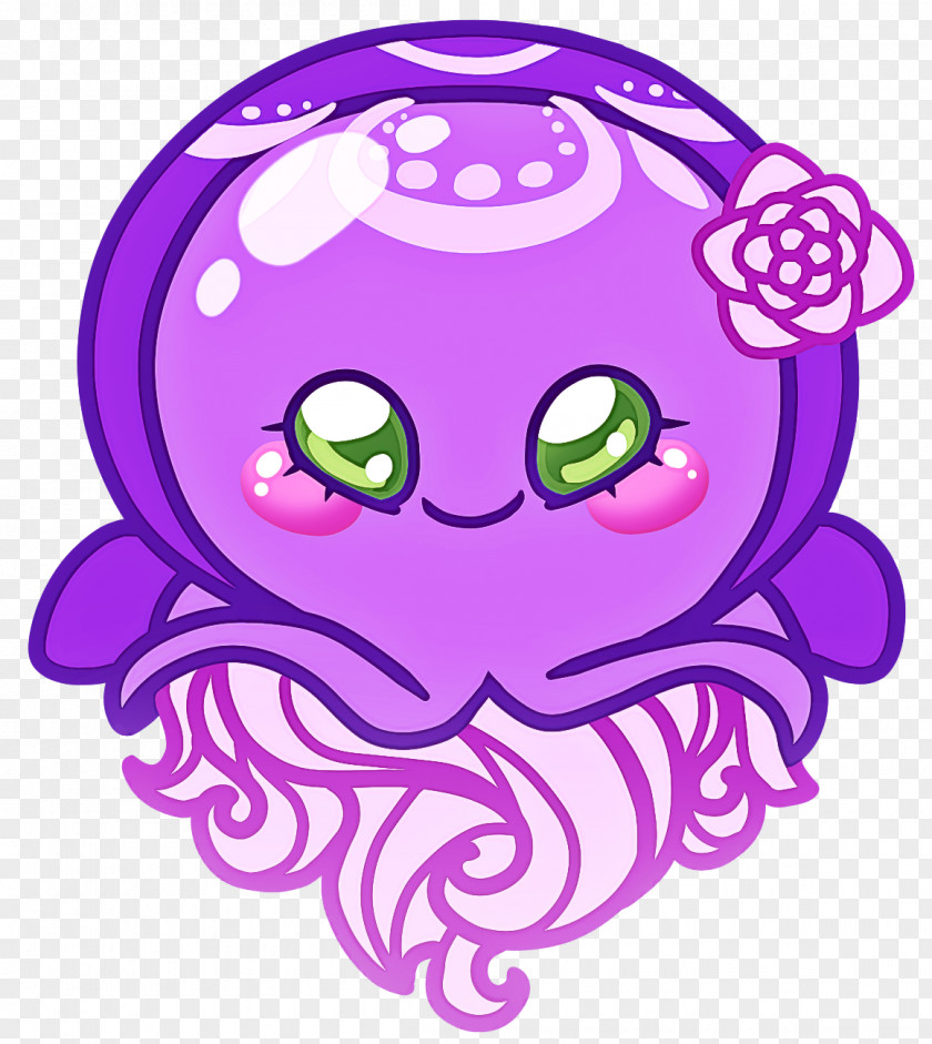 Violet Purple Octopus Cartoon Magenta PNG