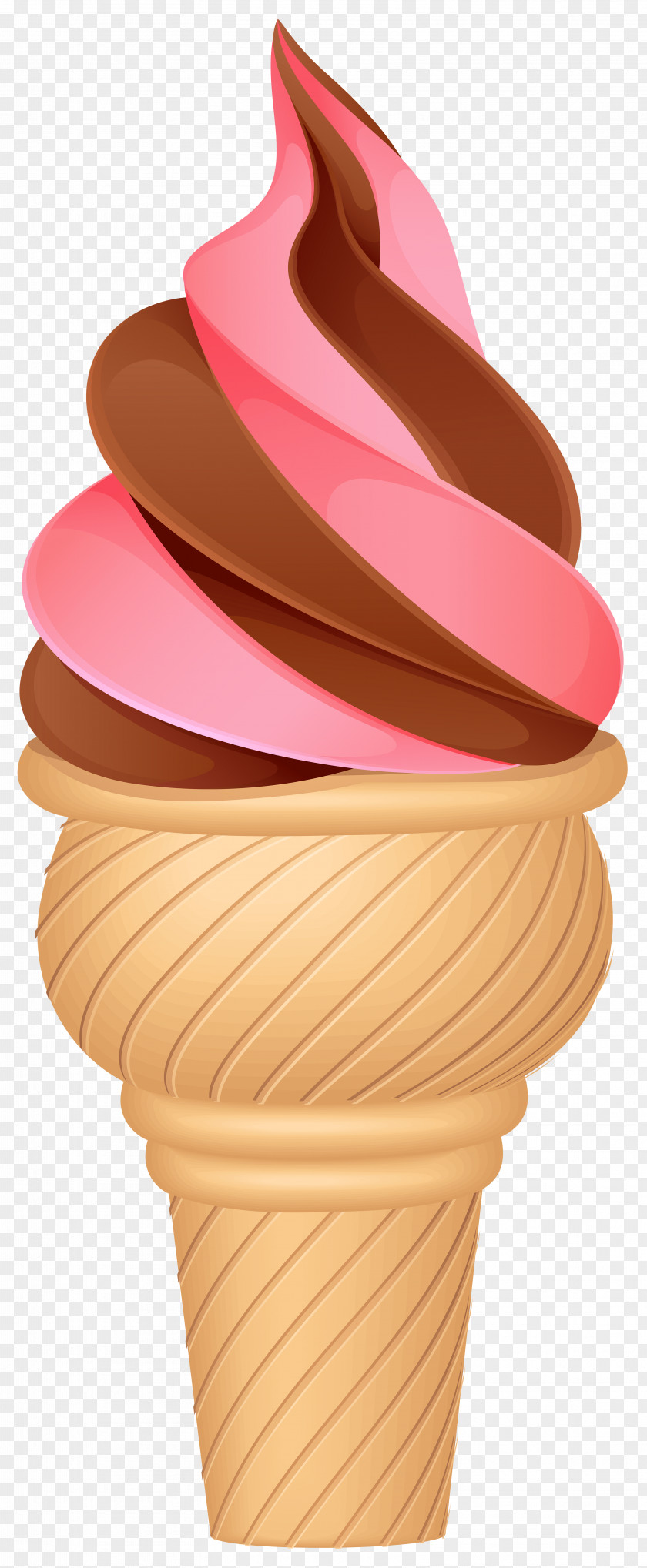 Ice Cream Cones Chocolate Neapolitan PNG