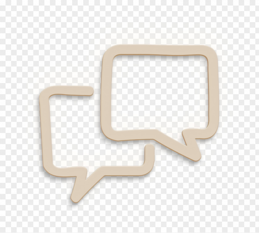 Interface Icon Hand Drawn Chat Bubbles Couple Outlines PNG