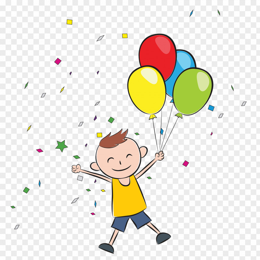 Little Boy Cartoon Balloon Image Child PNG