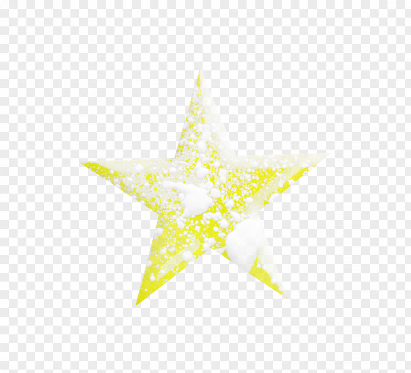 Snow Decoration Yellow Star PNG