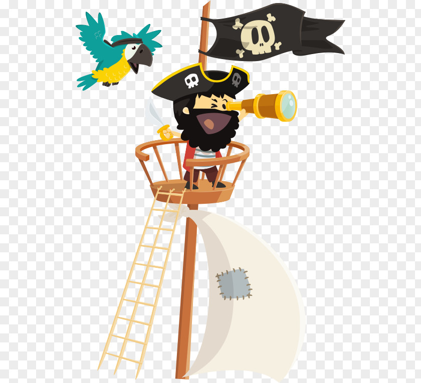 Vector Pirate Telescope Piracy Photography Illustration PNG