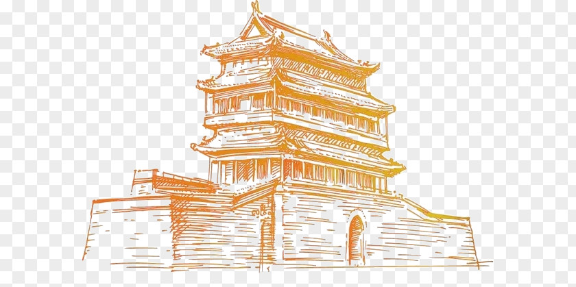 City Gate Tower Tiananmen Forbidden Towers Building PNG