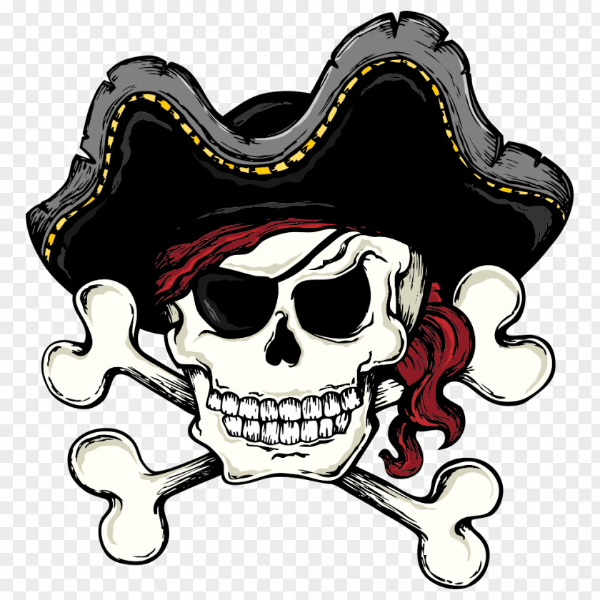 Pirate Skull And Bones Crossbones Piracy Clip Art PNG