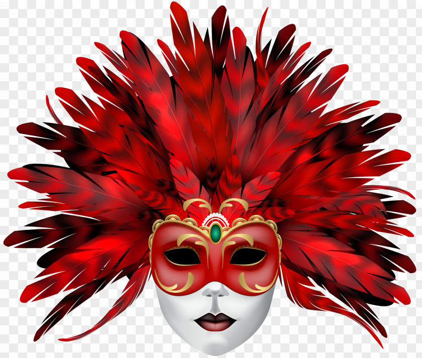 Carnival Mask Red Clip Art PNG