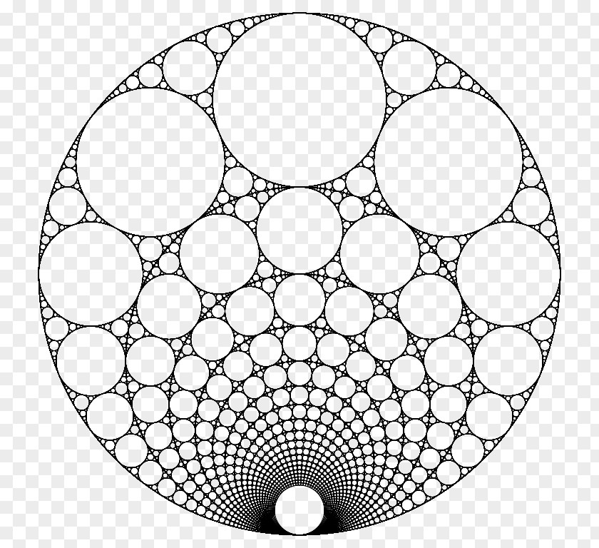 Circle Apollonian Gasket Fractal Art Mathematics PNG