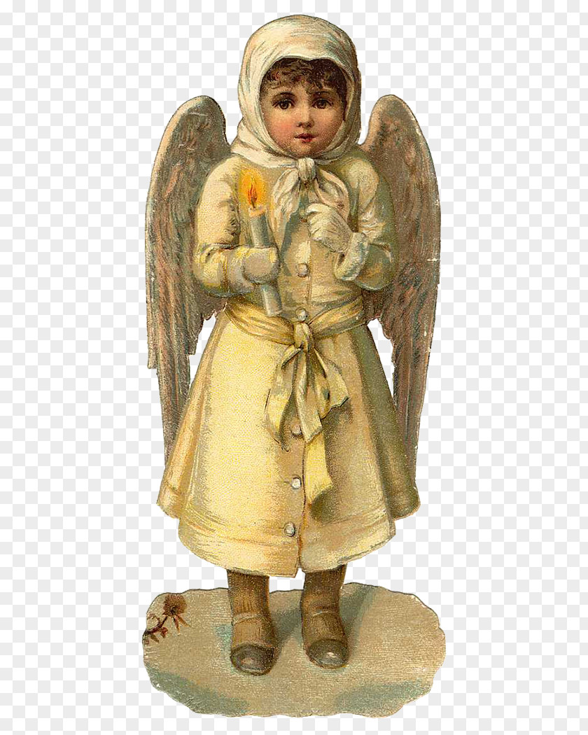 Victorian Angel Cherub Christmas Sculpture Clip Art PNG