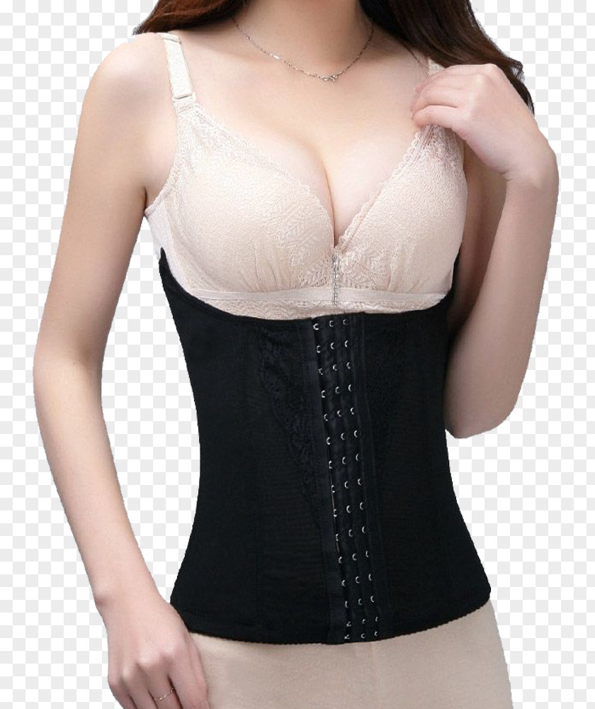 Black Belt Corset Abdomen PNG