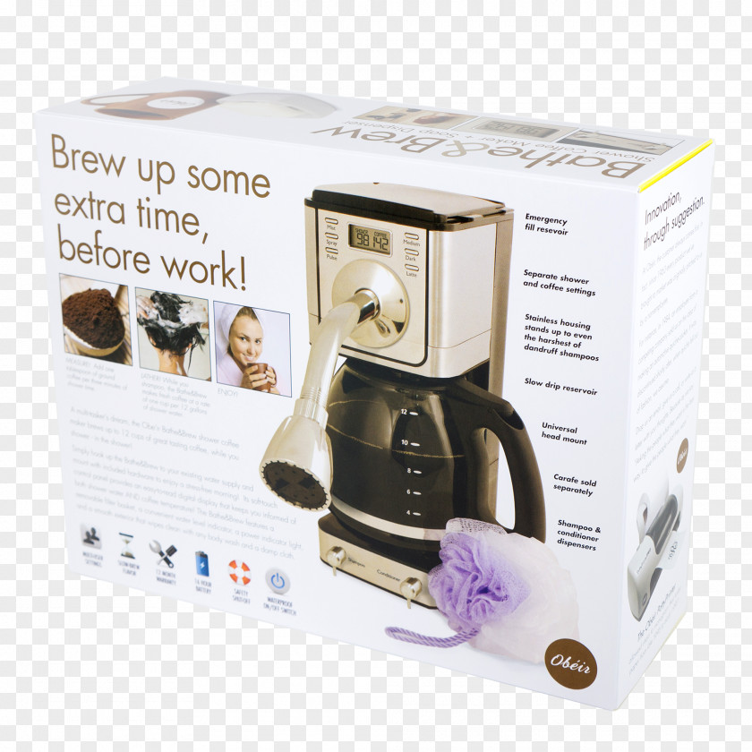 Gift Practical Joke Device Bathing Coffeemaker PNG