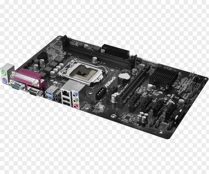 Intel LGA 1150 ASRock H81 Pro BTC Motherboard PNG