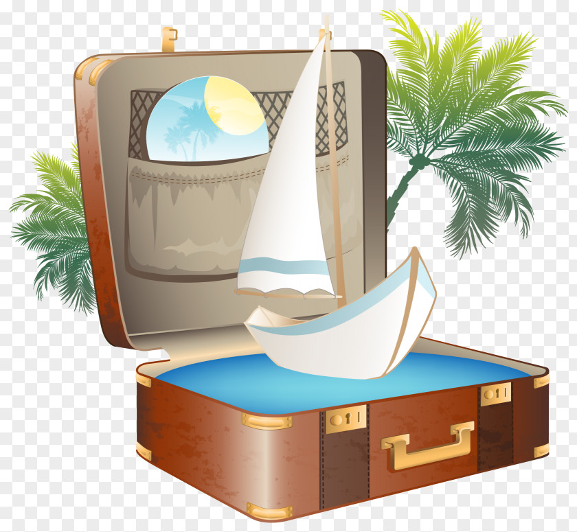 The Landscape Vector In Suitcase Travel Vacation PNG