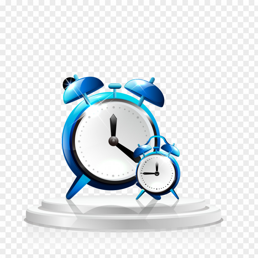 Hand-painted Display On The Alarm Clock Vector Table Household Goods PNG