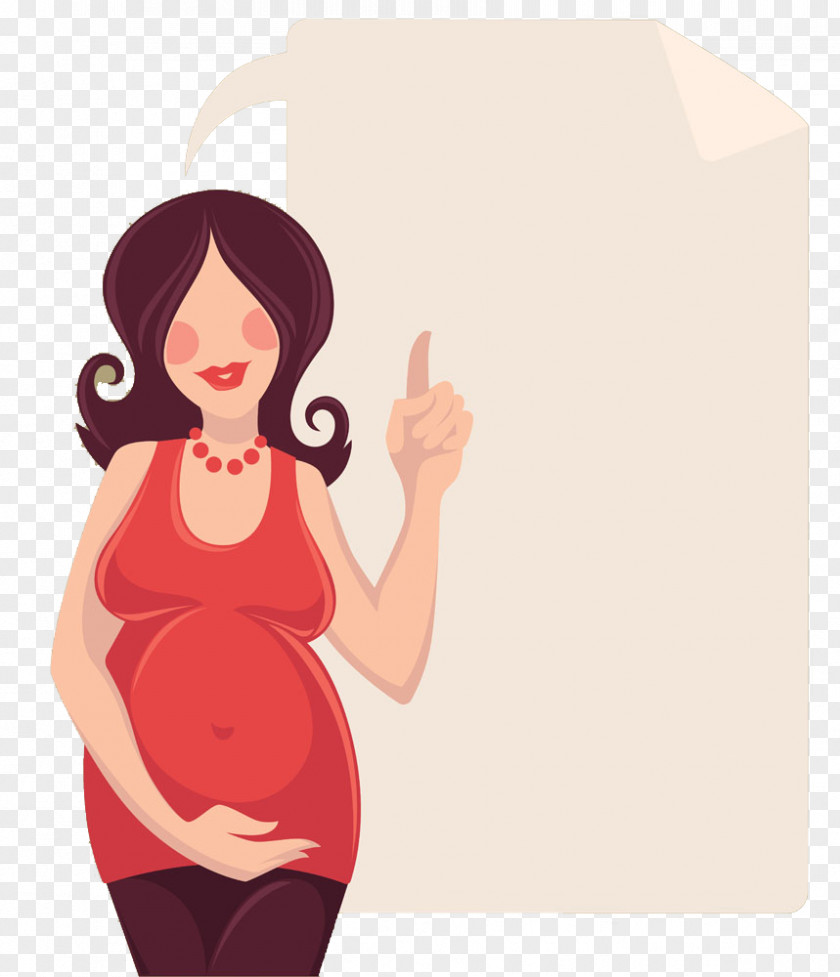 Cartoon Pregnant Woman Pregnancy Infertility PNG