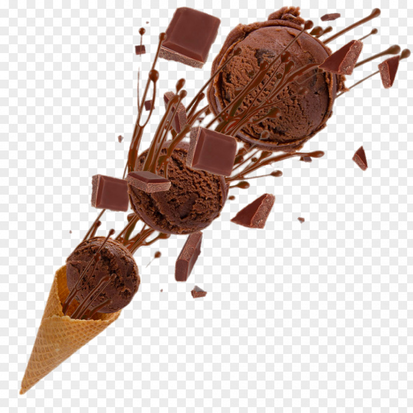 Chocolate Ice Cream Cone Sundae PNG ice cream cone Sundae, Creative splashing balls, chocolate on clipart PNG