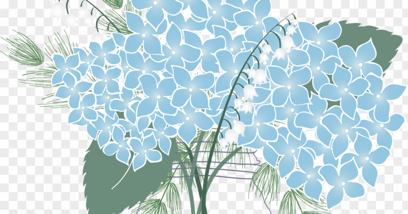Hydrangea French Mason Jar Oakleaf Flower Clip Art PNG
