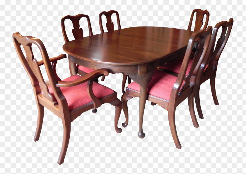 Table Chair Dining Room Matbord Queen Anne Style Furniture PNG