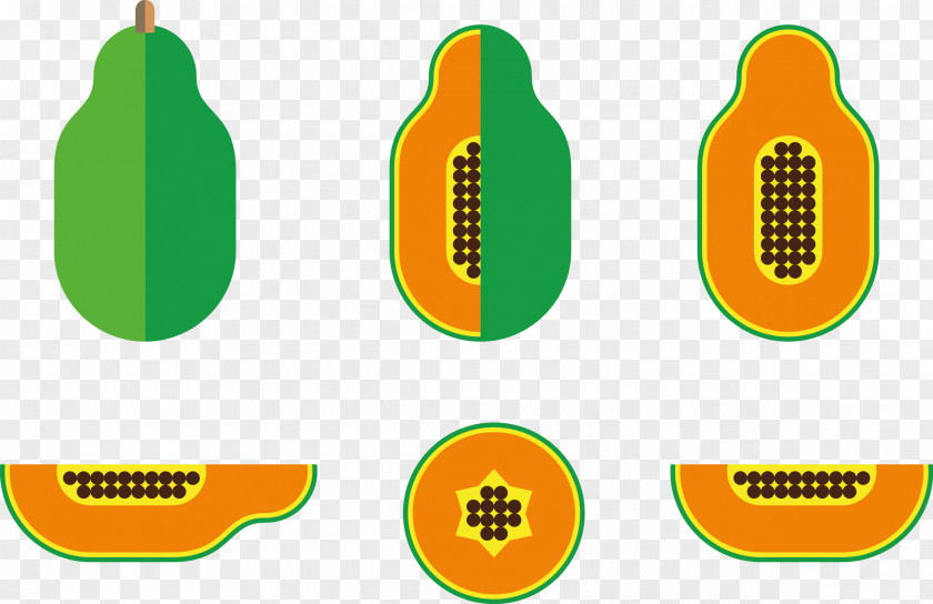 Vector Illustration Of Papaya Vecteur PNG