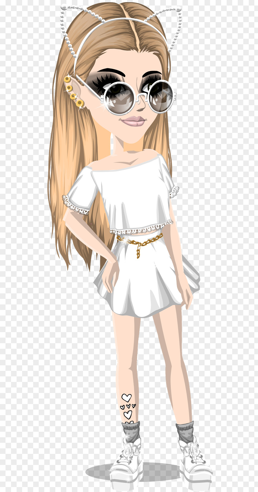 Hair Brown MovieStarPlanet Long Blond PNG