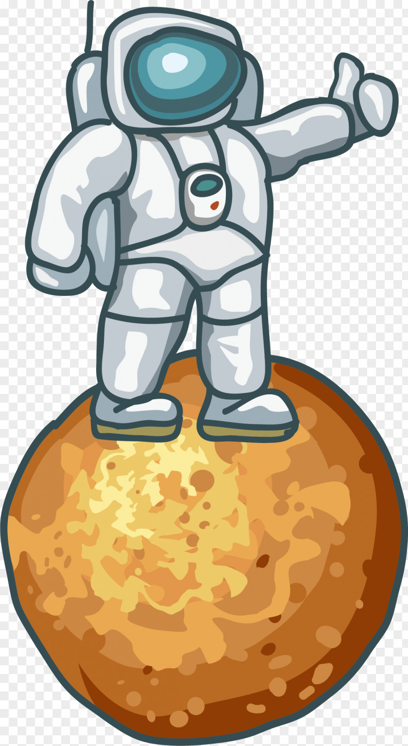 People Standing On The Planet Outer Space Astronaut Drawing Illustration PNG